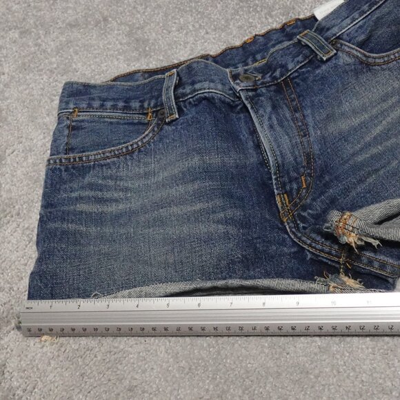 Lucky Brand Cut Off Shorts Women's Size 10/30 Blue Denim Distressed Casual - Picture 12 of 13